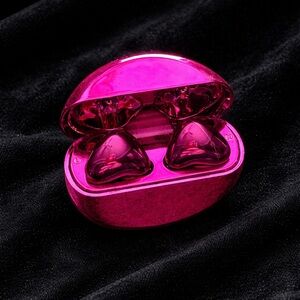 Pink Wireless Earbuds with Charging Case